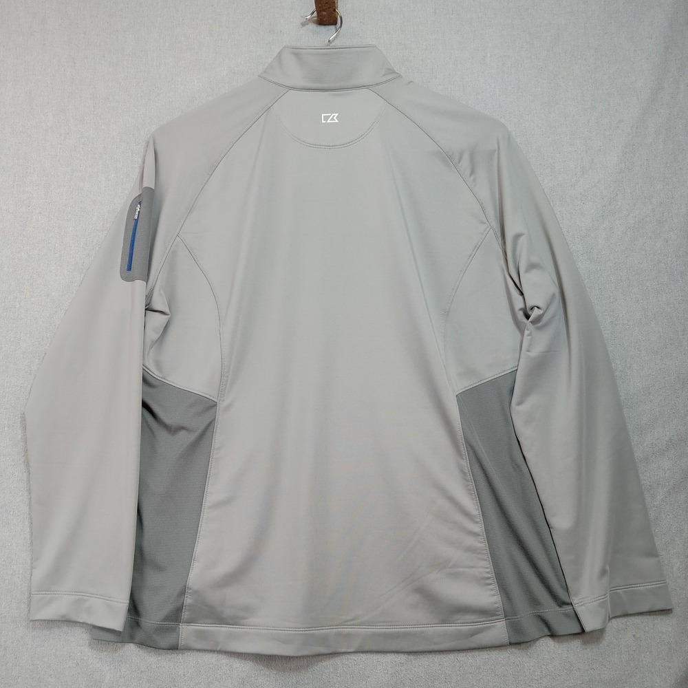 KOCHPAC Cutter & Buck Mens 3XL Gray Golf Pullover Stretch 1/2 Zip Lobby Politics - Picture 8 of 15